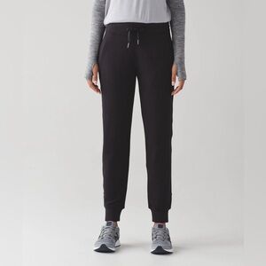 Lululemon Ready To Rulu High Rise Cropped Black Joggers Sz 14
